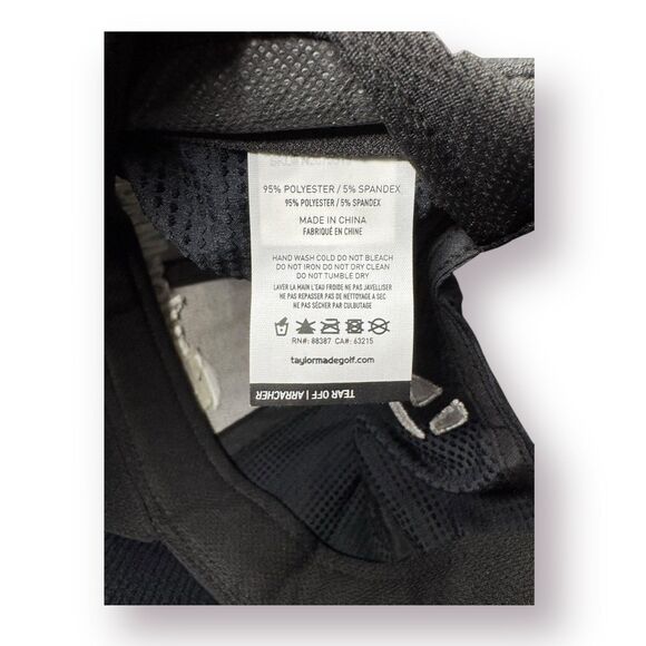 2024 TaylorMade Radar Black Adjustable Golf Hat/Cap Reg 58cm BNWT - Picture 6 of 6